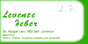 levente heber business card